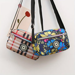 Women's Vintage Square Bag Zipper Shoulder Bag Crossbody Bag