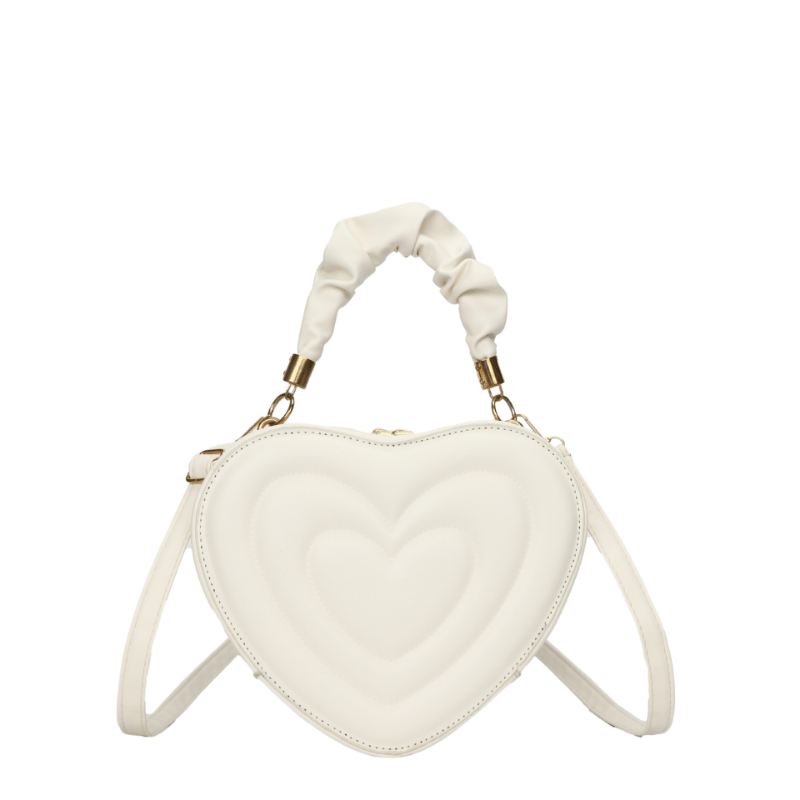 Heart Quilted Crossbody Bag Y2K Shoulder Bag