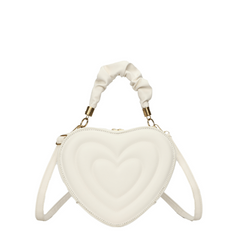Heart Quilted Crossbody Bag Y2K Shoulder Bag
