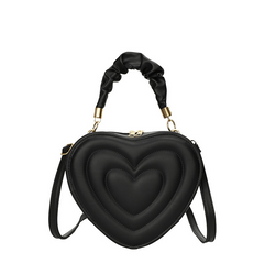 Heart Quilted Crossbody Bag Y2K Shoulder Bag