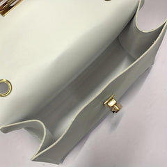 Mini Chain Crossbody Bag Scarf Decor Handbag Solid Shoulder Bag