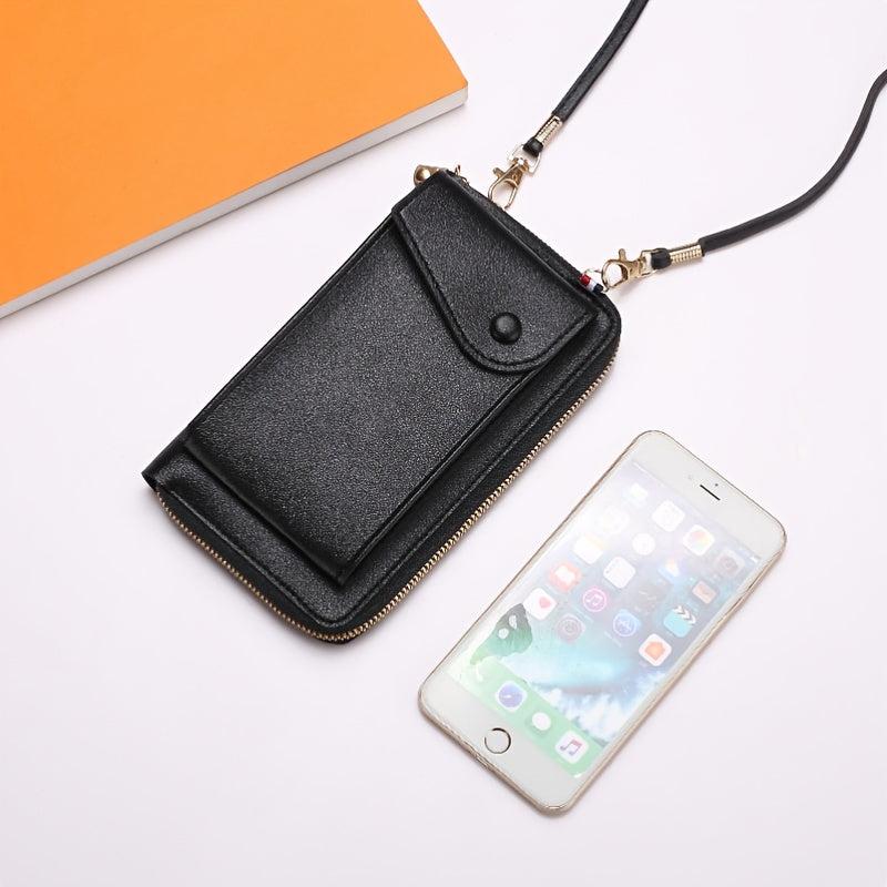 Stylish Mobile Phone Bag Hanging Neck Coin Purse Portable Vertical Crossbody Bag