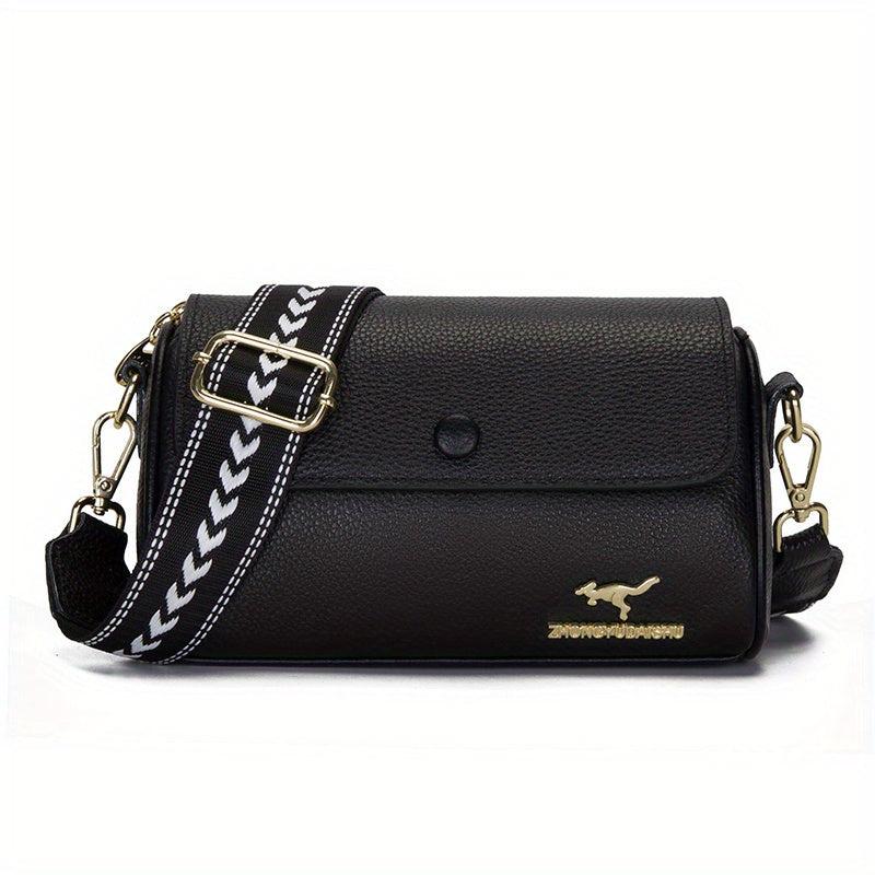 Leather Crossbody Bag Women's Shoulder Purse Flap Boston Bag