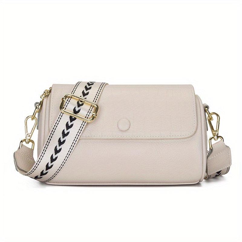Leather Crossbody Bag Women's Shoulder Purse Flap Boston Bag
