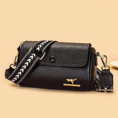 Leather Crossbody Bag Women's Shoulder Purse Flap Boston Bag