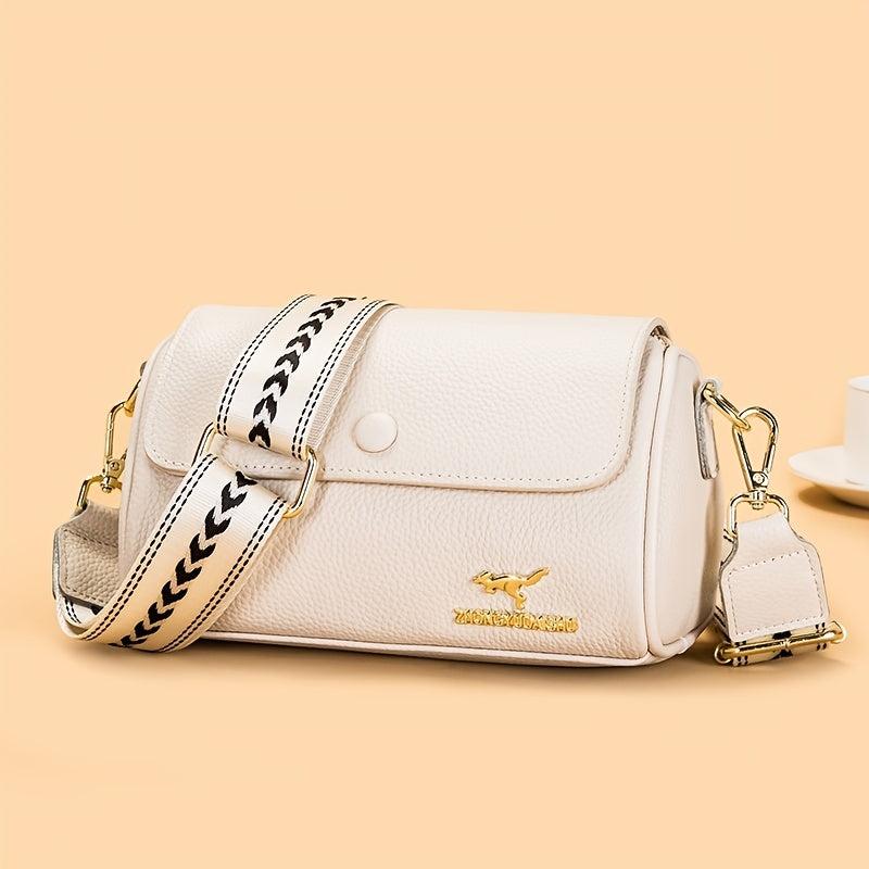 Leather Crossbody Bag Women's Shoulder Purse Flap Boston Bag