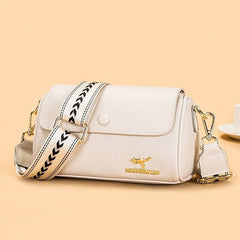 Leather Crossbody Bag Women's Shoulder Purse Flap Boston Bag