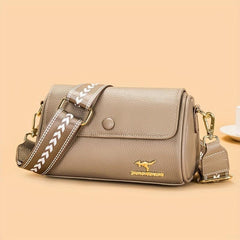 Leather Crossbody Bag Women's Shoulder Purse Flap Boston Bag