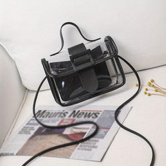 Mini Clear Solid Crossbody Bag Textured Shoulder Bag