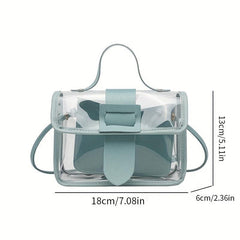 Mini Clear Solid Crossbody Bag Textured Shoulder Bag