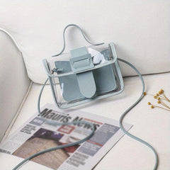 Mini Clear Solid Crossbody Bag Textured Shoulder Bag