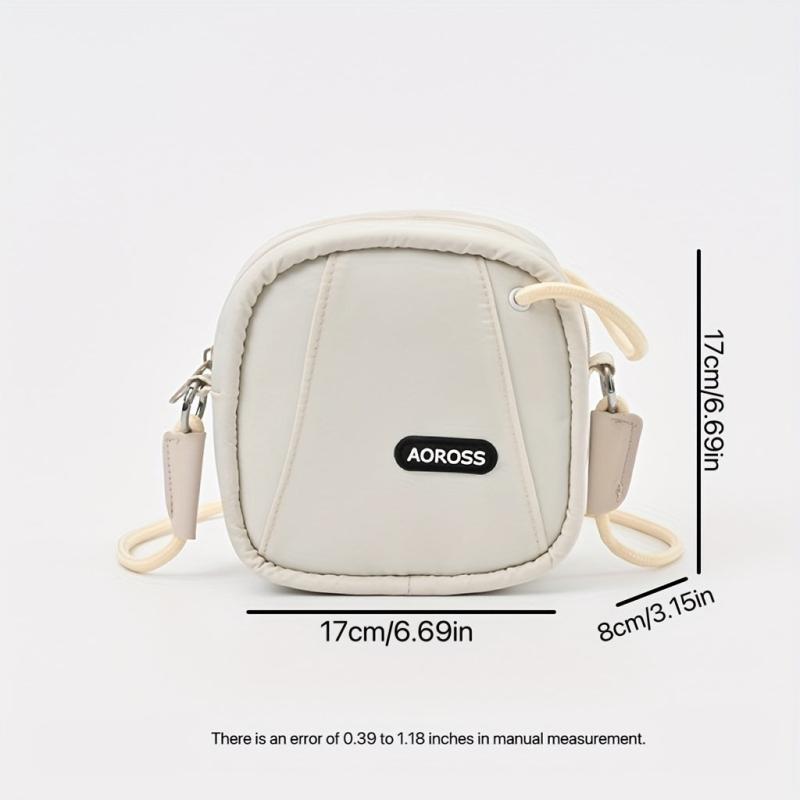 Minimalist Casual Square Crossbody Bag Solid Color Storage Purse