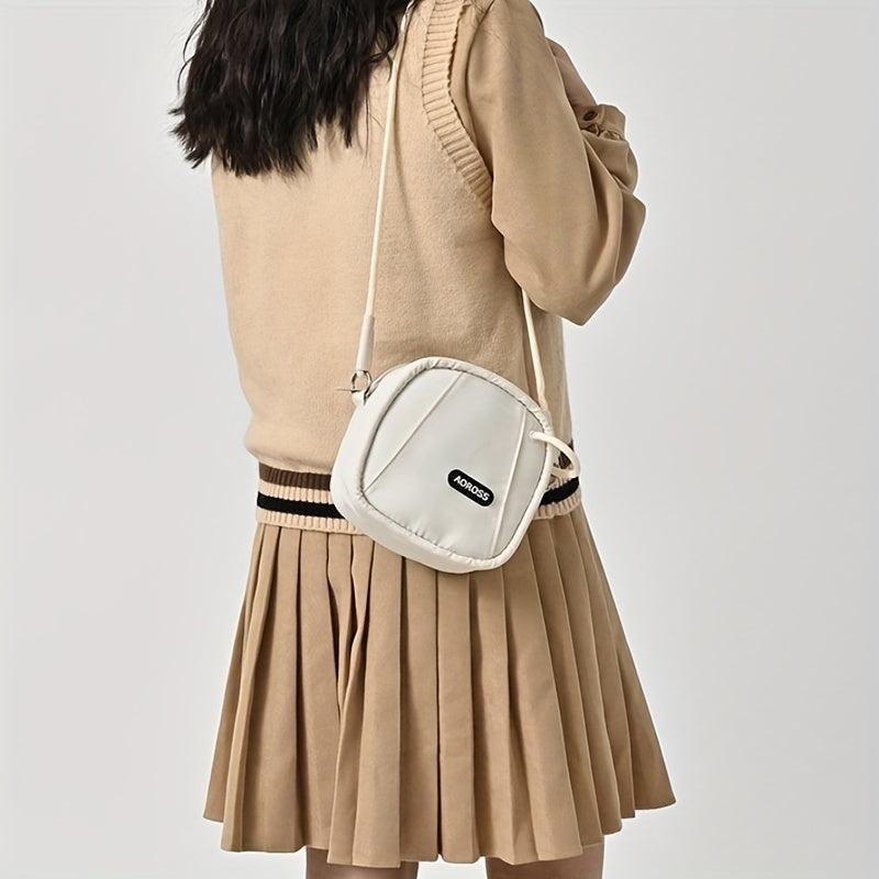 Minimalist Casual Square Crossbody Bag Solid Color Storage Purse