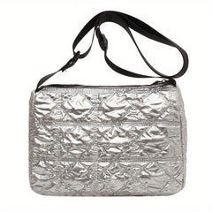 Quilted Crossbody Bag Zipper Shoulder Bag Women's Square Bag