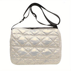 Quilted Crossbody Bag Zipper Shoulder Bag Women's Square Bag