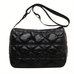 Quilted Crossbody Bag Zipper Shoulder Bag Women's Square Bag