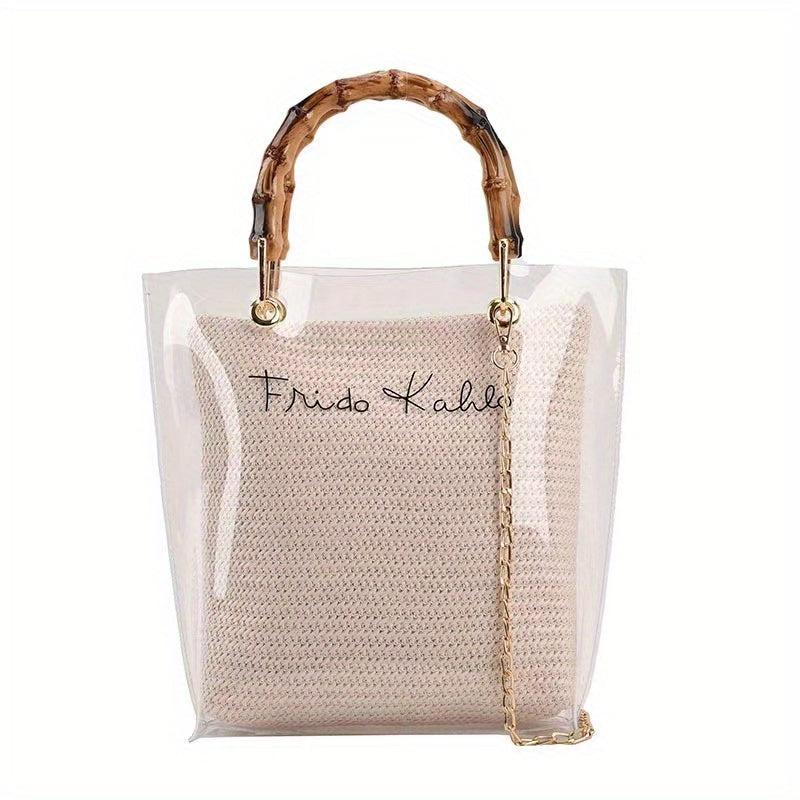 Sequin Glitter Crossbody Bag PVC Clear Cosmetic Purse Shoulder Bag