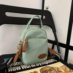 Casual Square Zipper Shoulder Bag Lightweight Crossbody Bag
