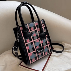 Mini Heart Pattern Crossbody Bag Plaid Y2K Square Purse