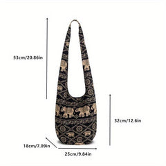 Bohemian Ethnic Crossbody Sling Bag for Traveling