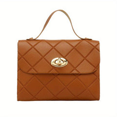 Argyle Embossed Crossbody Bag Small PU Leather Handbag Shoulder Purse