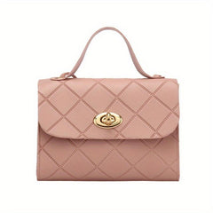 Argyle Embossed Crossbody Bag Small PU Leather Handbag Shoulder Purse