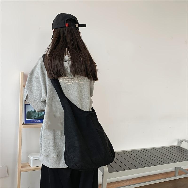 Lightweight Hobo Bag w/ Crossbody Strap for School