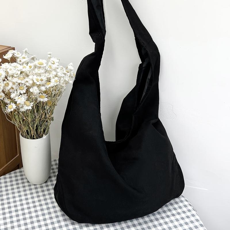 Lightweight Hobo Bag w/ Crossbody Strap for School