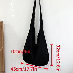 Lightweight Hobo Bag w/ Crossbody Strap for School