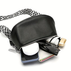 Leather Chest Bag Versatile Crossbody Fanny Pack Sling Bag