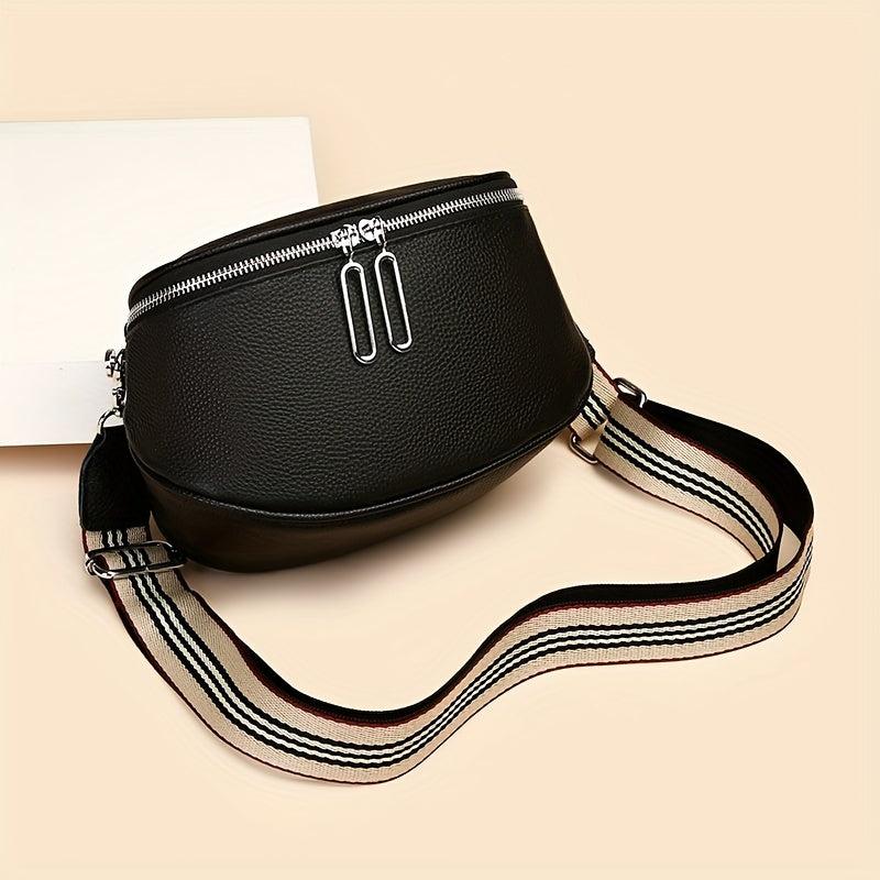 Leather Chest Bag Versatile Crossbody Fanny Pack Sling Bag