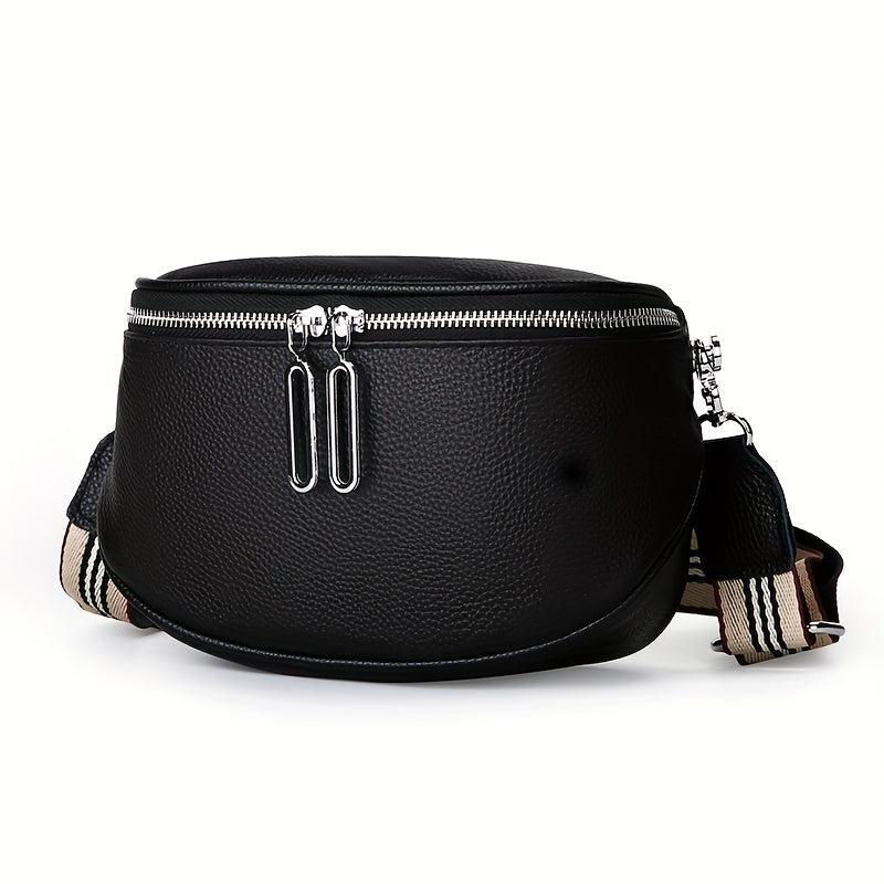 Leather Chest Bag Versatile Crossbody Fanny Pack Sling Bag