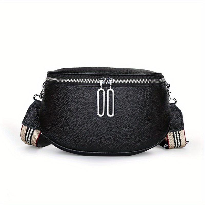 Leather Chest Bag Versatile Crossbody Fanny Pack Sling Bag