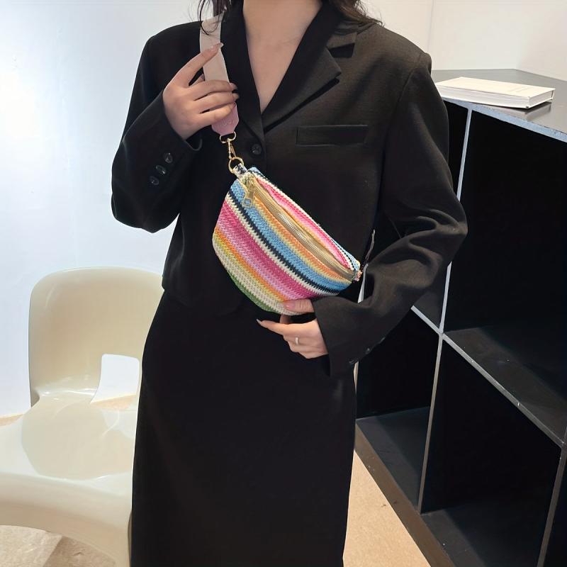 LGBT Boho Rainbow Stripes Waist Bag
