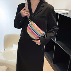 LGBT Boho Rainbow Stripes Waist Bag