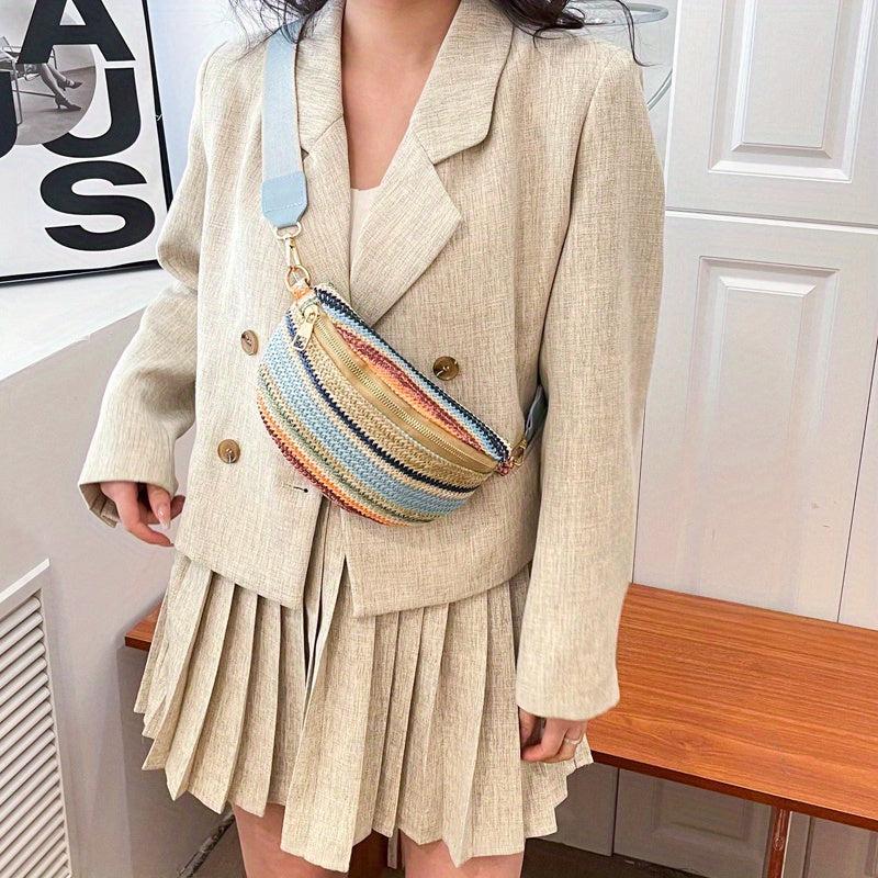 LGBT Boho Rainbow Stripes Waist Bag