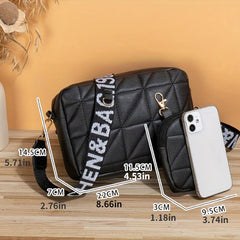 Mini Square Crossbody Bag PU Leather Purse Versatile Shoulder Bag