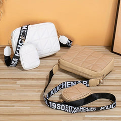 Mini Square Crossbody Bag PU Leather Purse Versatile Shoulder Bag