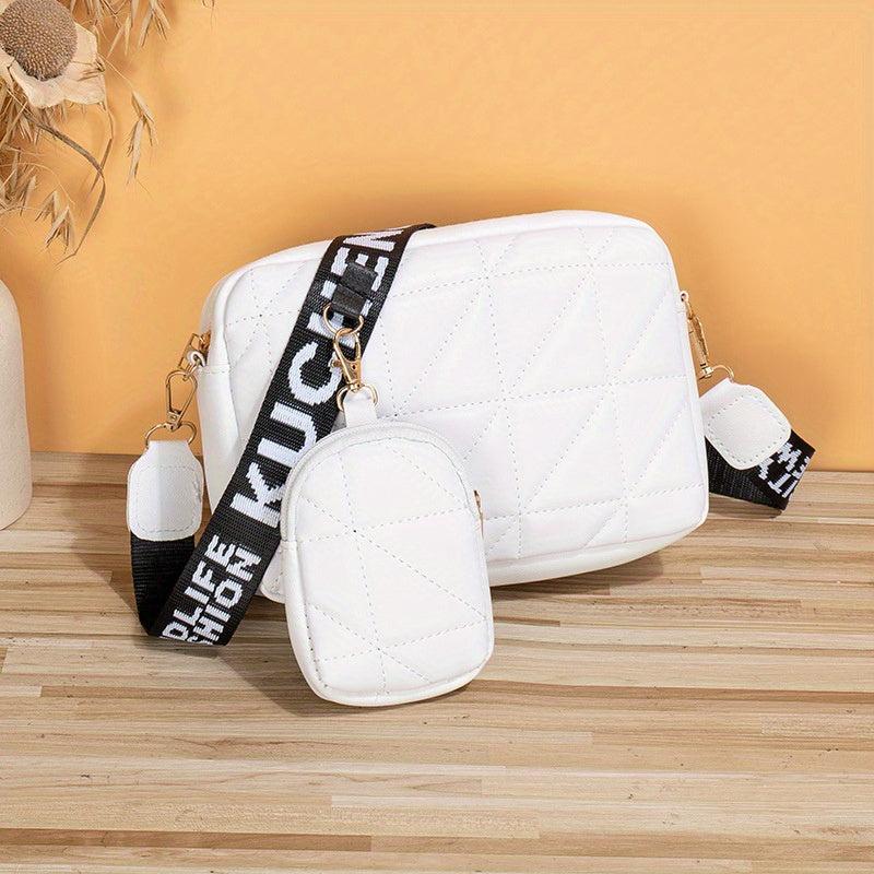 Mini Square Crossbody Bag PU Leather Purse Versatile Shoulder Bag