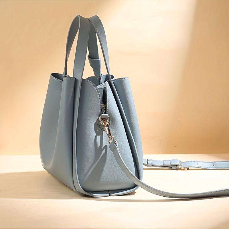 Versatile Tote Bag PU Leather Top Handle Hobo Bag Women's Casual Crossbody Purse