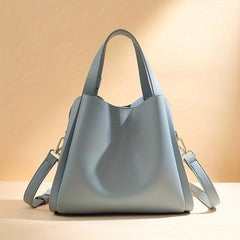 Versatile Tote Bag PU Leather Top Handle Hobo Bag Women's Casual Crossbody Purse