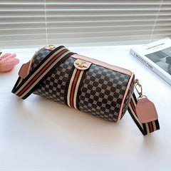 Bee Decor Cylinder Bucket Bag Polka Dot Print Crossbody Bag