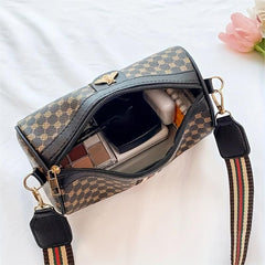 Bee Decor Cylinder Bucket Bag Polka Dot Print Crossbody Bag