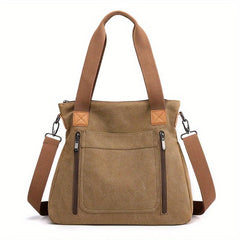 Canvas Crossbody Bag Large Capacity Casual Travel Tote Bag
