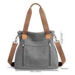 Canvas Crossbody Bag Large Capacity Casual Travel Tote Bag