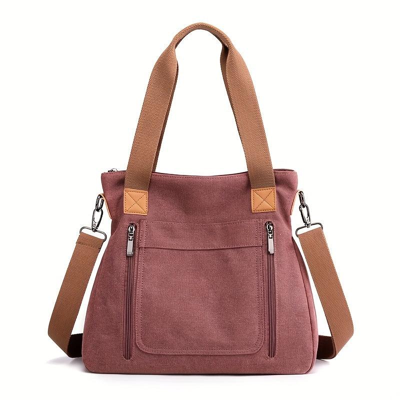 Canvas Crossbody Bag Large Capacity Casual Travel Tote Bag