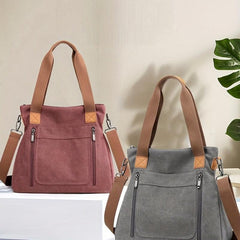 Canvas Crossbody Bag Large Capacity Casual Travel Tote Bag