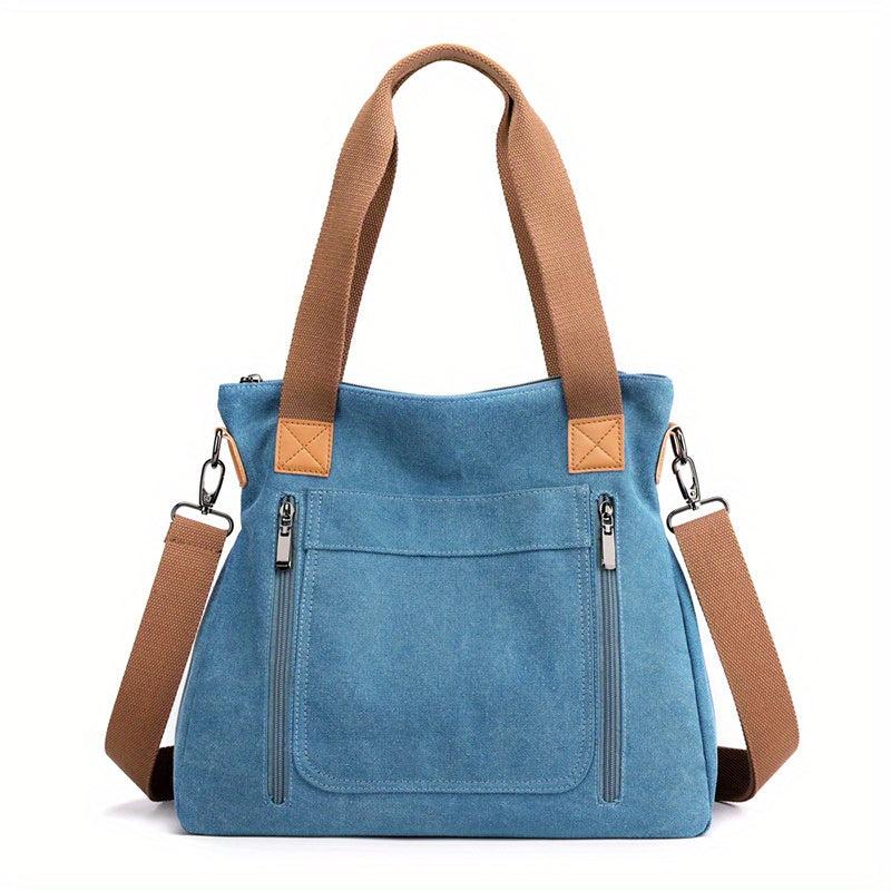 Canvas Crossbody Bag Large Capacity Casual Travel Tote Bag