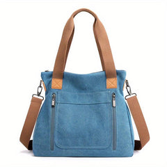 Canvas Crossbody Bag Large Capacity Casual Travel Tote Bag