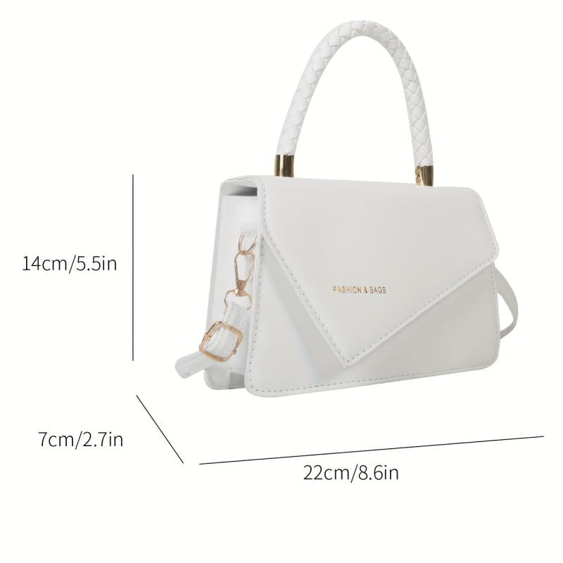 Embossed Handbag PU Crossbody Bag Top Handle Flap Purse